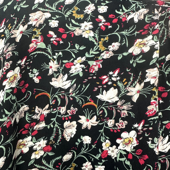 Suzanne Betro Tunic Top Womens 3X Black Floral Pockets Short Sleeve Boho Cottage - Picture 9 of 9